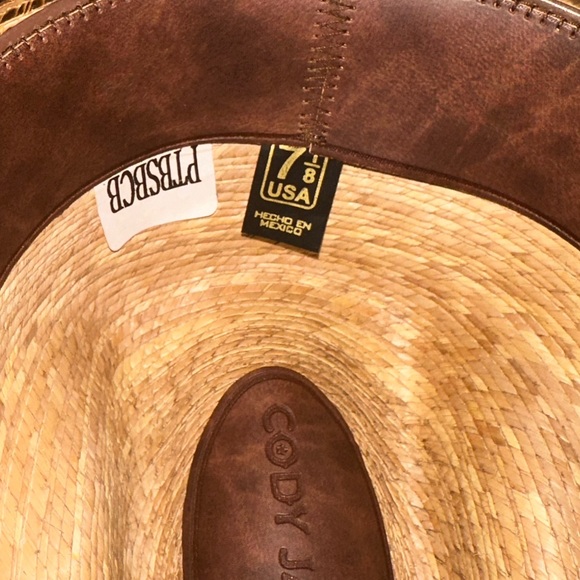 Cody James Men’s Ponderosa Straw Hat 7 1/8 - Picture 7 of 9
